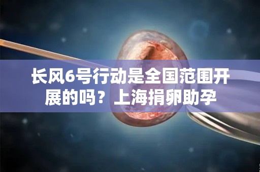 长风6号行动是全国范围开展的吗？上海捐卵助孕  第1张